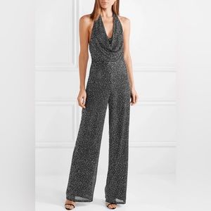 NWT Alice + Olivia Salem Draped Crystal Embellished Jumpsuit
